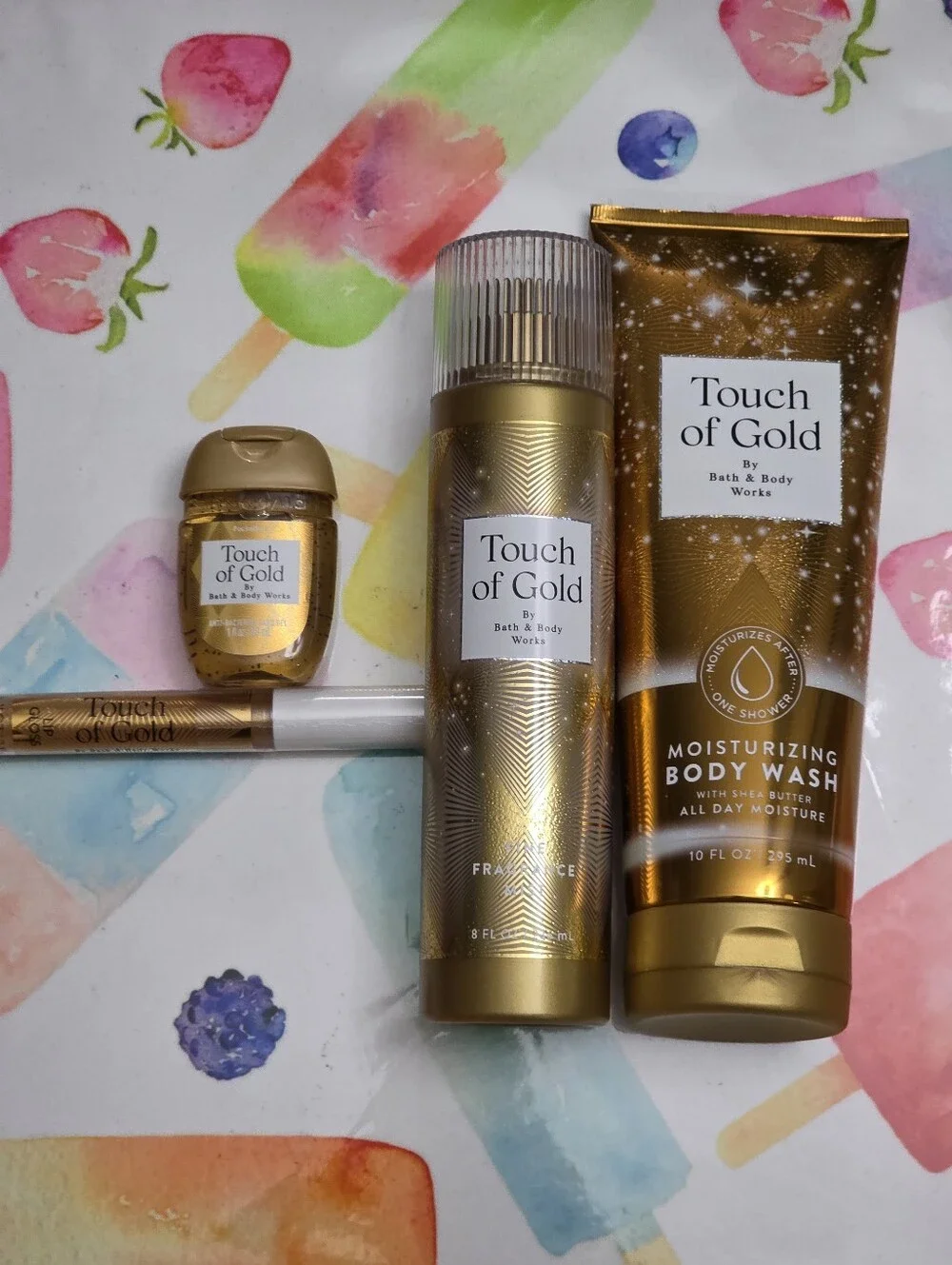 Bath & Body Works Touch of Gold Moisturizing Body Care 4 Piece Set NEW